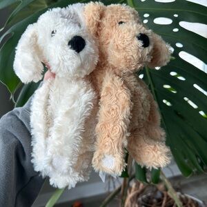 Warmies plush dogs - Cream and Tan